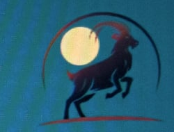 Cal Coast Goat — rearing goat against the moon mark